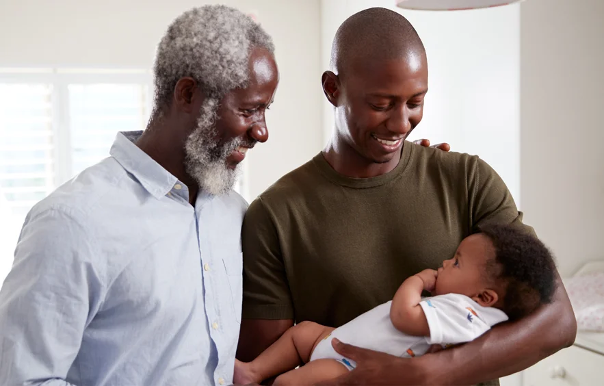 Family with baby